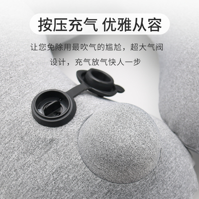 按壓式充氣U型枕 你的旅行必備神器，告別旅途疲勞！